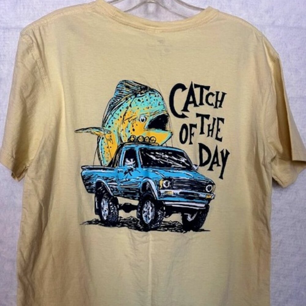 Southern Line Catch of the Day (Fishing) Yellow T-shirt
